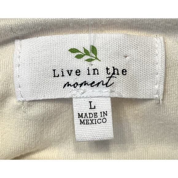 LIVE IN THE MOMENT Floral Print Cropped Tee Peasant Square Neck L Y2k Delicate - Picture 7 of 8